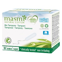 BIO TAMPONS Super 100% Bio-Baumwolle MASMI - 18St