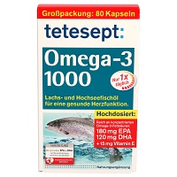 TETESEPT Omega-3 1000 Kapseln - 80St - Stärkung für das Herz