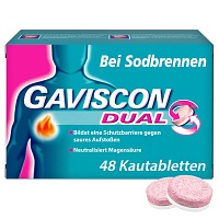 GAVISCON Dual 250mg/106,5mg/187,5mg Kautabletten - 48St - Saurer Magen