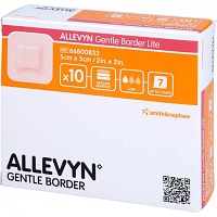 ALLEVYN Gentle Border Lite 5x5 cm Schaumverb. - 10St