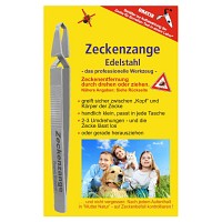 ZECKENZANGE Chirurgenstahl geriffelt - 1St