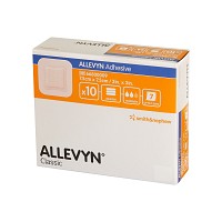 ALLEVYN Adhesive 7,5x7,5 cm haftende Wundauflage - 10St