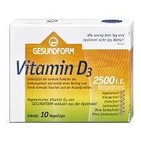 GESUNDFORM Vitamin D3 2.500 I.E. Vega-Caps - 10St