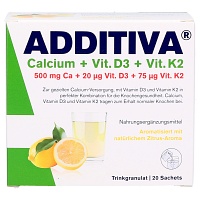 ADDITIVA Calcium+D3+K2 Granulat - 20St