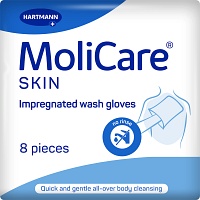 MOLICARE Skin Waschhandschuhe - 8St