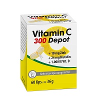 VITAMIN C 300 Depot+Zink+Histidin+D Kapseln - 60St