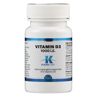 VITAMIN D 1000 I.E. KLEAN LABS Tabletten - 100St