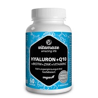 HYALURONSÄURE 200 mg hochdos.+Coenzym Q10 vegan - 60St