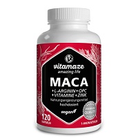 MACA 10:1 hochdosiert+L-Arginin+OPC+Vit.vegan Kps. - 120St