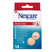 NEXCARE blood-stop Pflaster rund - 14St