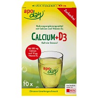 APODAY Calcium+D3 Zitrone-Limette zuckerfrei Pulv. - 10X5g