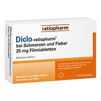 DICLO-RATIOPHARM bei Schmerzen u.Fieber 25 mg FTA - 20St