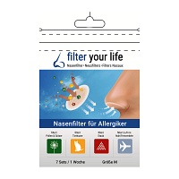 FILTER YOUR LIFE Nasenfilter f.Allergiker Gr.M - 7X2St
