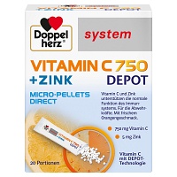 DOPPELHERZ Vitamin C 750 Depot system Pellets - 20St