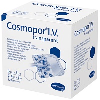 COSMOPOR I.V. transparent Fixierverb.5x6 cm steril - 100St