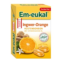 EM-EUKAL Bonbons Ingwer Orange zuckerfrei Box - 50g