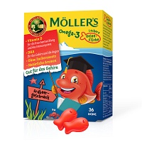 MÖLLER\'S Omega-3 Gelee Fisch Erdbeere Kautabletten - 36St