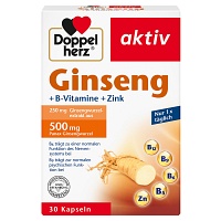 DOPPELHERZ Ginseng 250+B-Vitamine+Zink Kapseln - 30St