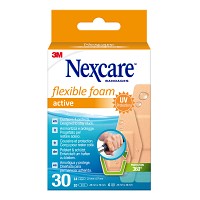 NEXCARE flexible foam active Strips 3 Größen - 30St