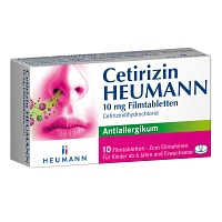 CETIRIZIN Heumann 10 mg Filmtabletten - 10St