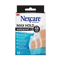 NEXCARE Max Hold waterproof Pflasterstrips 3 Grö. - 12St