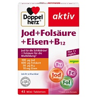 DOPPELHERZ Jod+Folsäure+Eisen+B12 Tabletten - 45St
