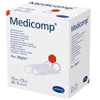 MEDICOMP Vlieskomp.steril 7,5x7,5 cm 4fach - 25X2St