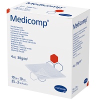 MEDICOMP Vlieskomp.steril 10x10 cm 4fach - 25X2St
