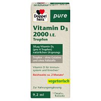 DOPPELHERZ Vitamin D3 2000 I.E. pure Tropfen - 9.2ml