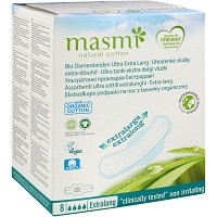 BIO DAMENBINDEN ultra extra lang Baumwolle MASMI - 8St