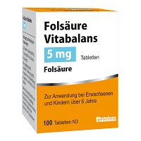 FOLSÄURE VITABALANS 5 mg Tabletten - 100St