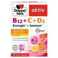 DOPPELHERZ B12+C+D3 Depot aktiv Tabletten - 30St