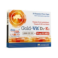 GOLD-VIT D3+K2 2000 I.E. D3+50 µg K2 MK-7 Kapseln - 30St