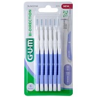 GUM BI-DIRECTION Interdentalb.0,6 mm hellblau - 6St