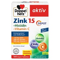 DOPPELHERZ Zink 15 mg+Histidin+Vit.C Depot aktiv - 100St