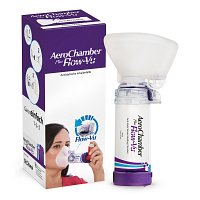 AEROCHAMBER m.kl.Maske f.Erw.u.Kdr.ab 5 Jahre lila - 1St