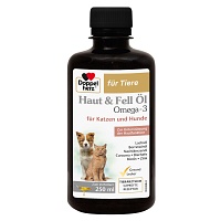 DOPPELHERZ für Tiere Haut&Fell Öl f.Hunde/Katzen - 250ml