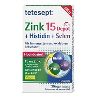 TETESEPT Zink 15 Depot+Histidin+Selen Filmtabl. - 30St