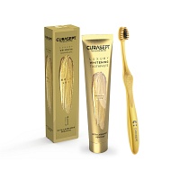 CURASEPT LUXURY WHITENING GOLD Zahnpasta+Zahnbü. - 75ml
