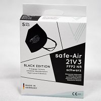 FFP2 Schutzmaske ohne Ventil schwarz - 5St