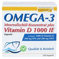OMEGA-3 MEERESFISCHÖL-Konz.plus Vit.D 1000 I.E. - 100St