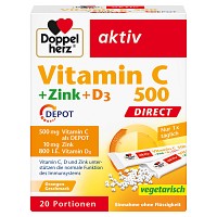 DOPPELHERZ Vitamin C 500+Zink+D3 Depot DIRECT Pel. - 20St