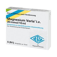 MAGNESIUM VERLA i.v. 20 mmol/10 ml K.z.H.e.Inf.Lsg - 5St