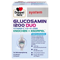 DOPPELHERZ Glucosamin 1200 Duo system Kombipackung - 120St