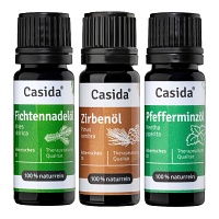 WALDLUFT Set Zirben Fichtennadel Pfefferminz Öl - 3X10ml