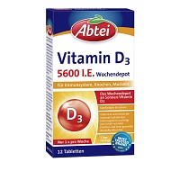 ABTEI Vitamin D3 5600 I.E. Wochendepot Tabl.TF - 12St