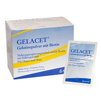 GELACET Pulver mit Biotin im Beutel - 21St