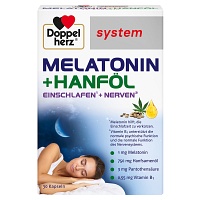 DOPPELHERZ Melatonin+Hanföl system Kapseln - 30St