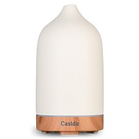 AROMA DIFFUSER Keramik weiß/Holz - 1St - Aetherische Öle