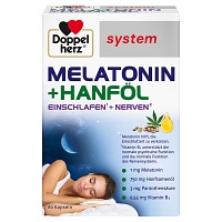 DOPPELHERZ Melatonin+Hanföl system Kapseln - 60St